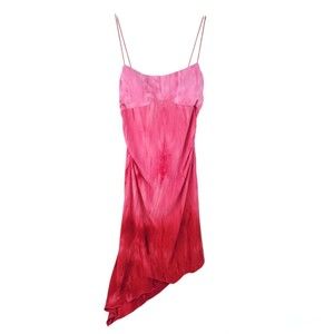 City Triangles Vintage Dress Womens Medium Midi Asymmetrical Stretch Padded Y2K